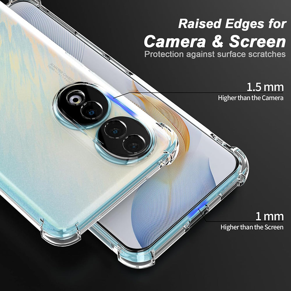 Techsuit - Shockproof Clear Silicone - Honor 90 Pro - Clear