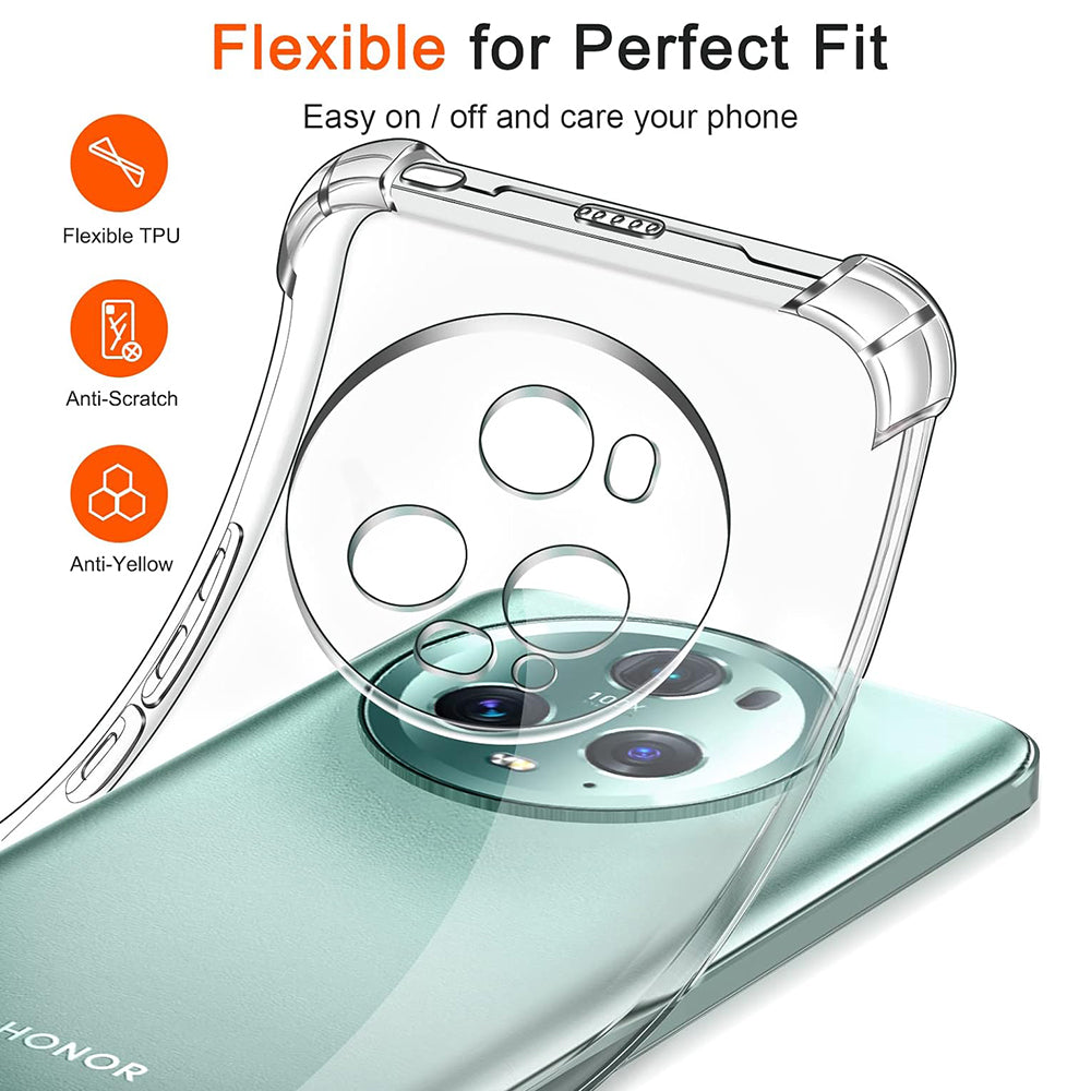 TechSuit Husa de protectie Techsuit Shockproof Clear Silicone compatibil cu Honor Magic5 Pro, Transparent – imagine 3