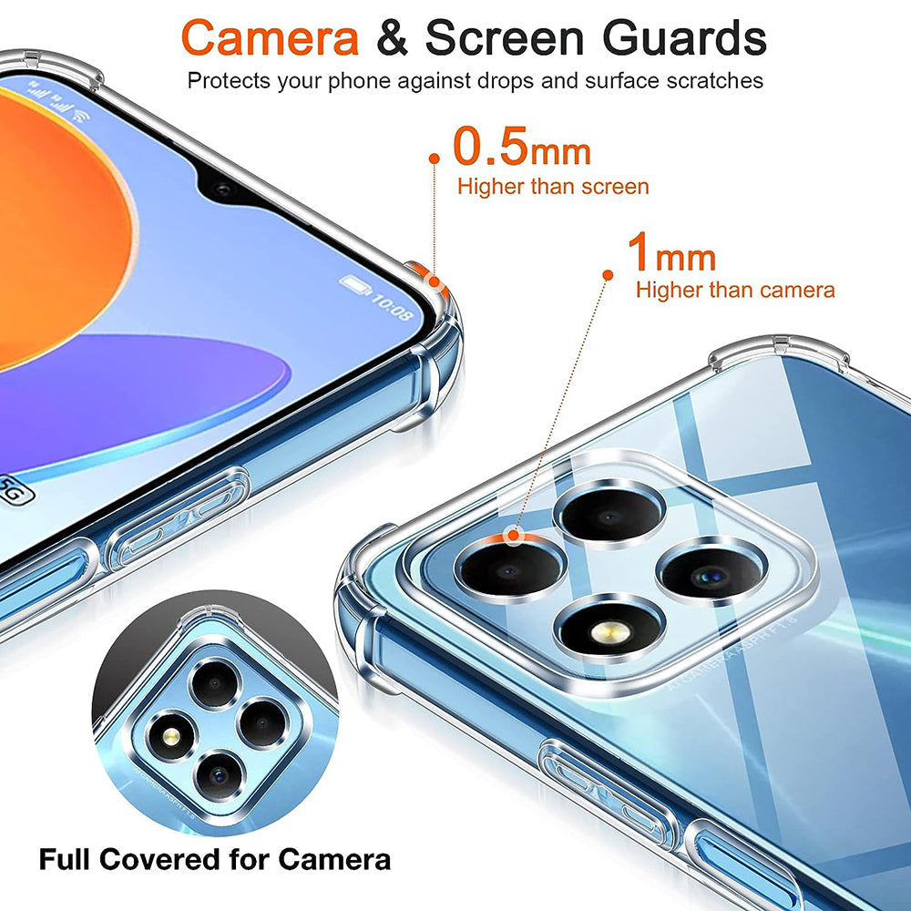 Techsuit - Shockproof Clear Silicone - Honor X6 / X8 5G / 70 Lite - Clear