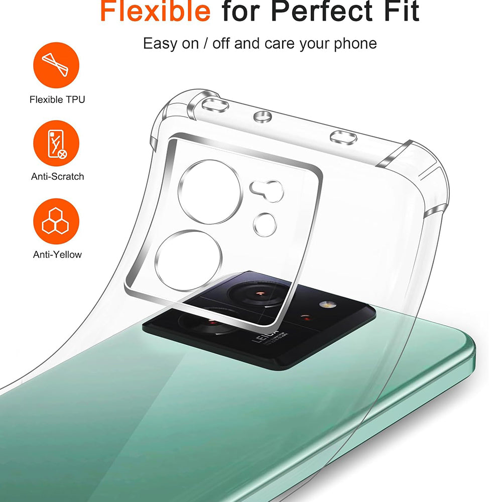 Techsuit - Shockproof Clear Silicone - Xiaomi 13T / 13T Pro - Clear