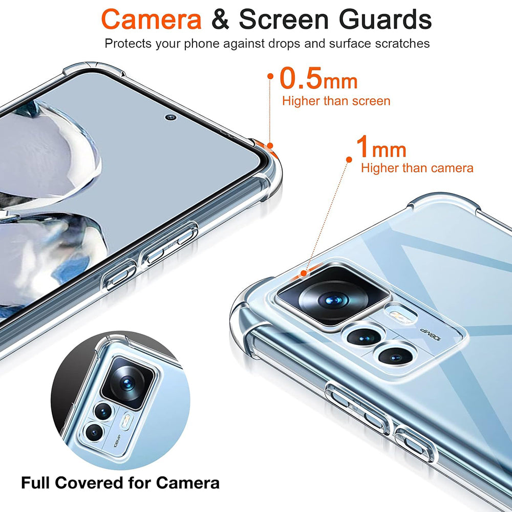 Techsuit - Shockproof Clear Silicone - Xiaomi 12T / 12T Pro - Clear