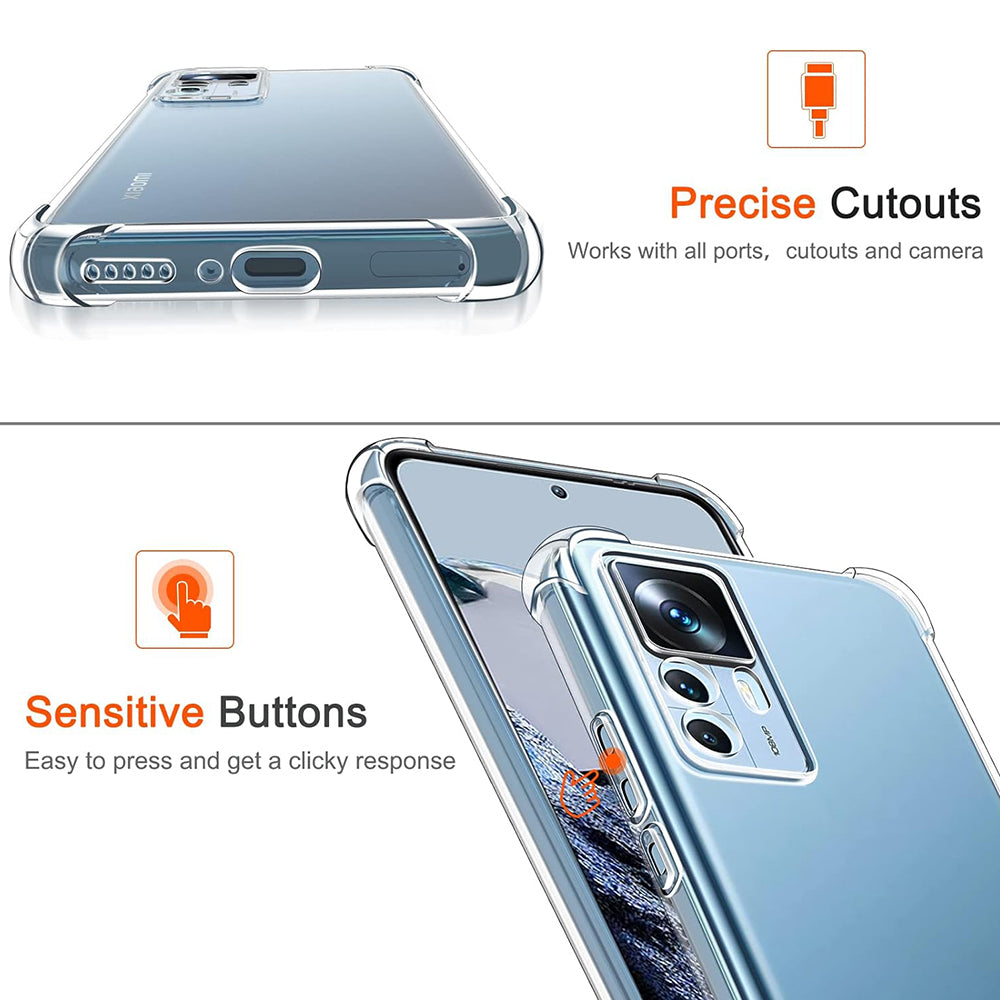 Techsuit - Shockproof Clear Silicone - Xiaomi 12T / 12T Pro - Clear