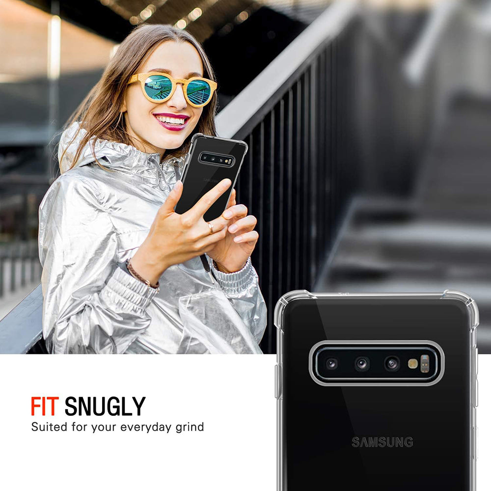 TechSuit Husa de protectie Techsuit Shockproof Clear Silicone compatibil cu Samsung Galaxy S10, Transparent – imagine 2