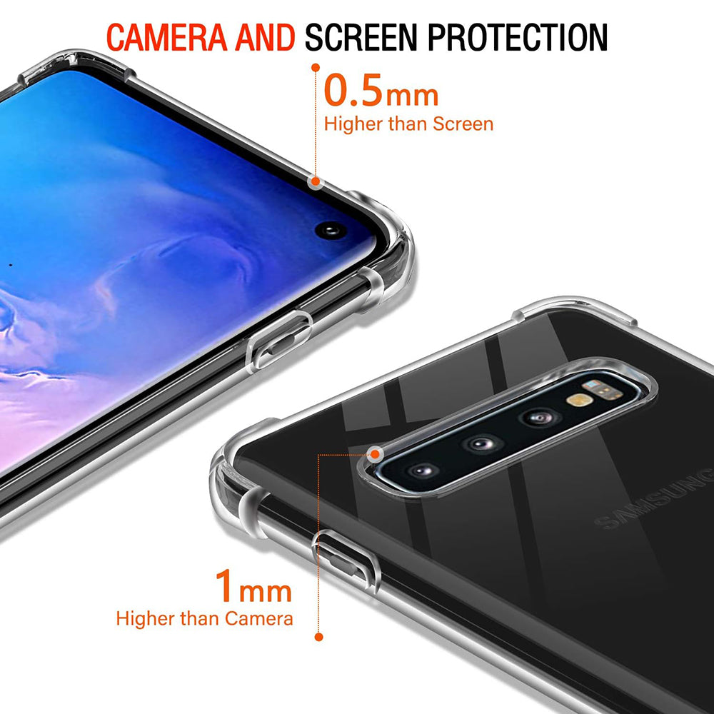 TechSuit Husa de protectie Techsuit Shockproof Clear Silicone compatibil cu Samsung Galaxy S10, Transparent – imagine 3