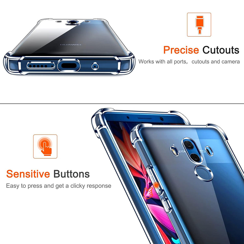 Techsuit - Shockproof Clear Silicone - Huawei Mate 10 Pro - Clear