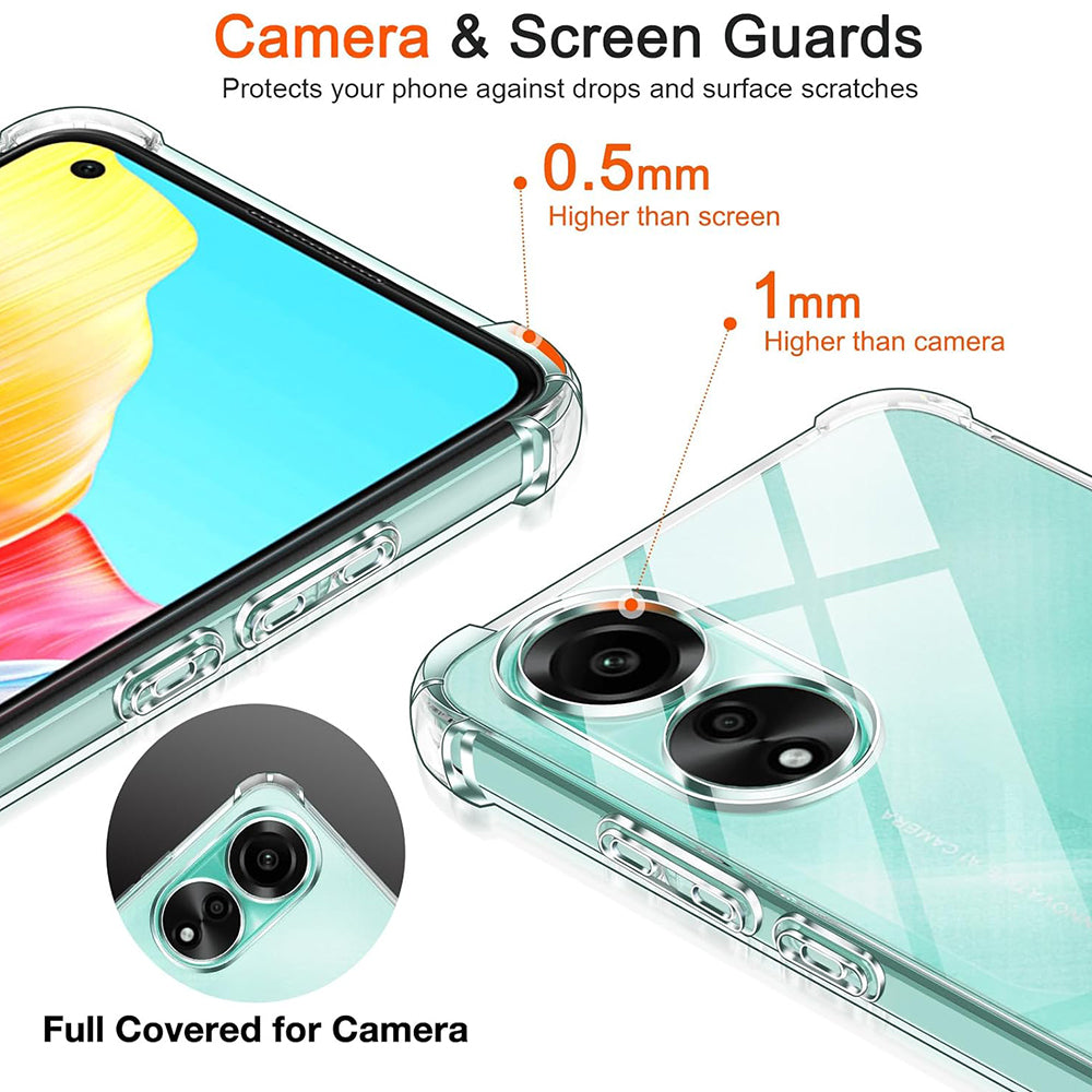 TechSuit Husa de protectie Techsuit Shockproof Clear Silicone compatibil cu Oppo A58 4G, Transparent – imagine 4