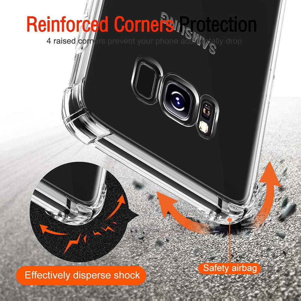 Techsuit - Shockproof Clear Silicone - Samsung Galaxy S8 Plus - Clear