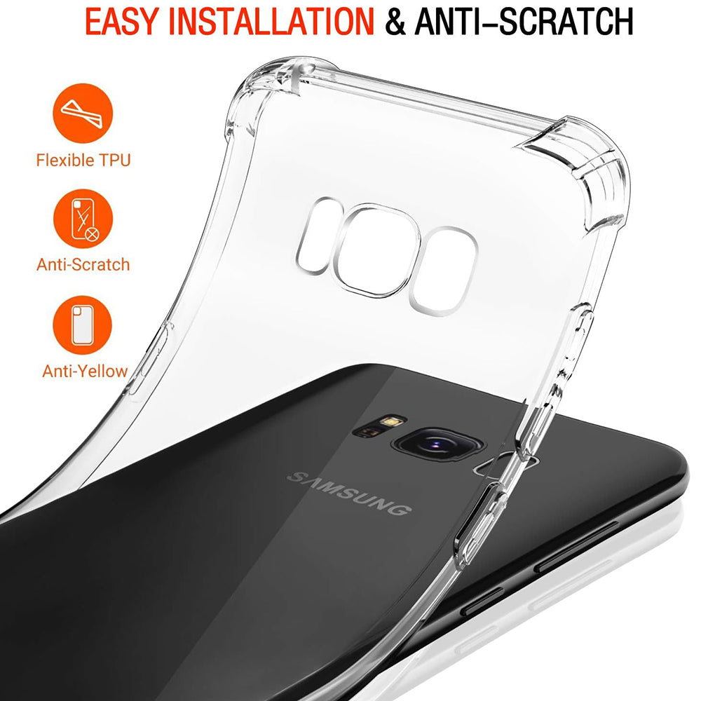 Techsuit - Shockproof Clear Silicone - Samsung Galaxy S8 Plus - Clear