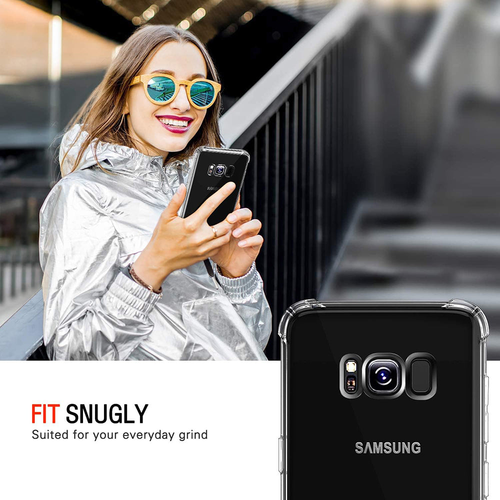 Techsuit - Shockproof Clear Silicone - Samsung Galaxy S8 Plus - Clear