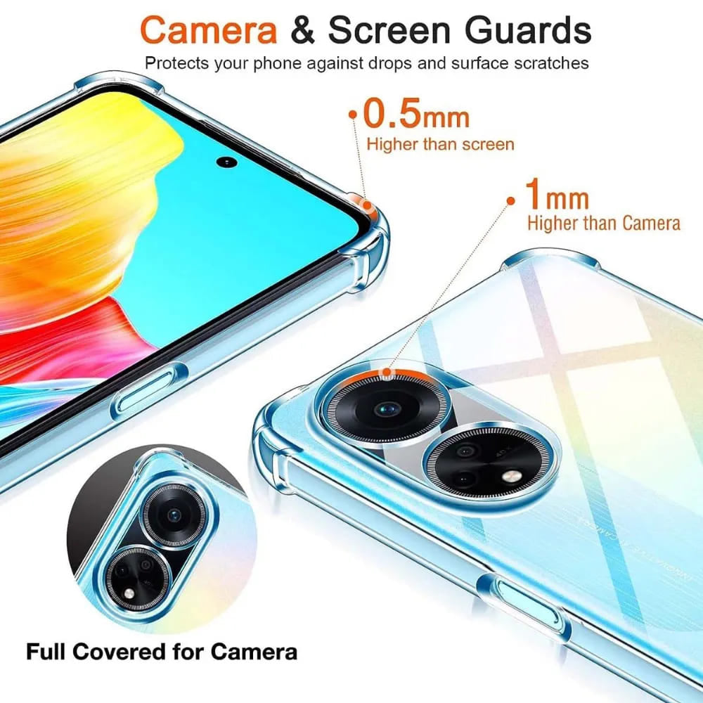 Techsuit - Shockproof Clear Silicone - Oppo A98 5G - Clear