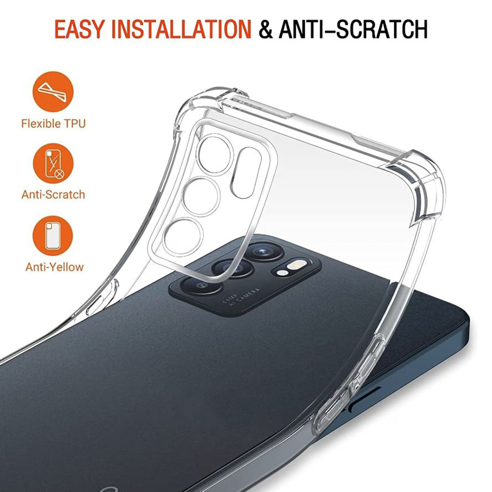 TechSuit Husa de protectie Techsuit Shockproof Clear Silicone compatibil cu Oppo Reno6 5G, Transparent – imagine 3