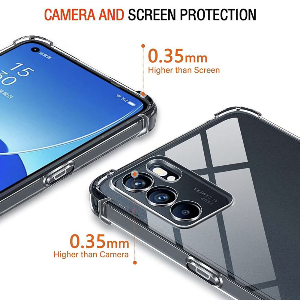 TechSuit Husa de protectie Techsuit Shockproof Clear Silicone compatibil cu Oppo Reno6 5G, Transparent – imagine 4