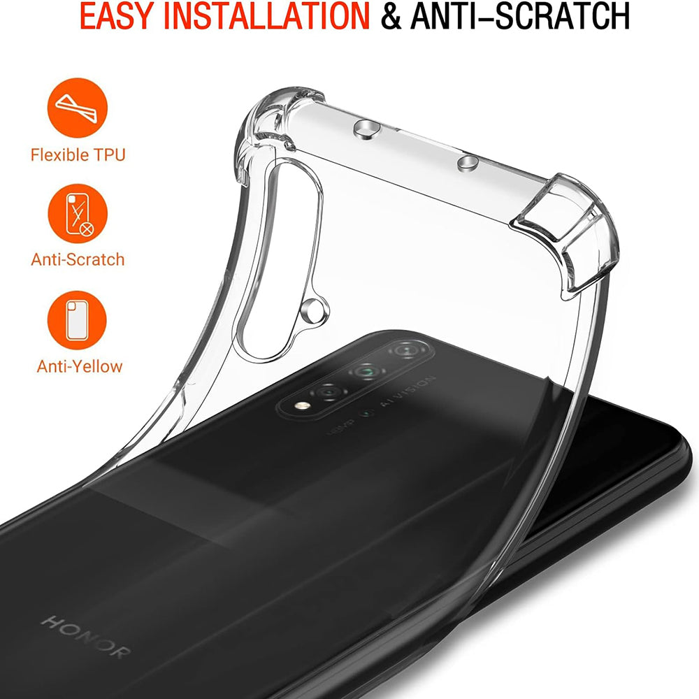 Techsuit - Shockproof Clear Silicone - Huawei Nova 5T / Honor 20 - Clear