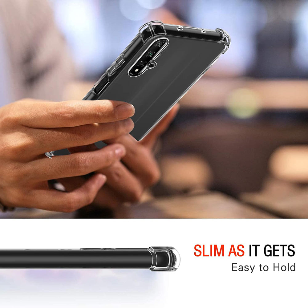 Techsuit - Shockproof Clear Silicone - Huawei Nova 5T / Honor 20 - Clear