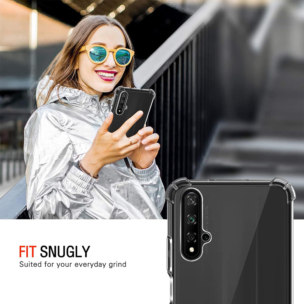 Techsuit - Shockproof Clear Silicone - Huawei Nova 5T / Honor 20 - Clear