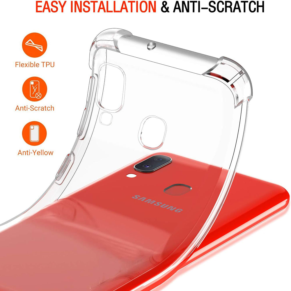 Techsuit - Shockproof Clear Silicone - Samsung Galaxy A20e - Clear