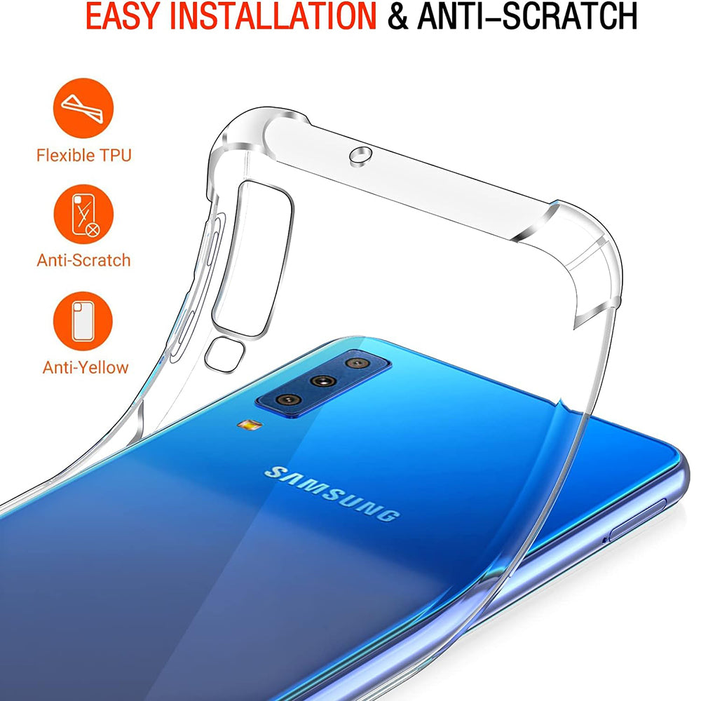 Techsuit - Shockproof Clear Silicone - Samsung Galaxy A7 2018 - Clear