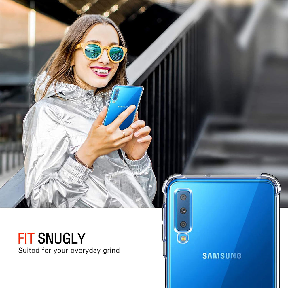Techsuit - Shockproof Clear Silicone - Samsung Galaxy A7 2018 - Clear