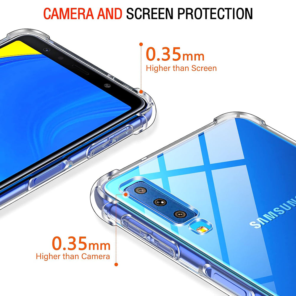 Techsuit - Shockproof Clear Silicone - Samsung Galaxy A7 2018 - Clear