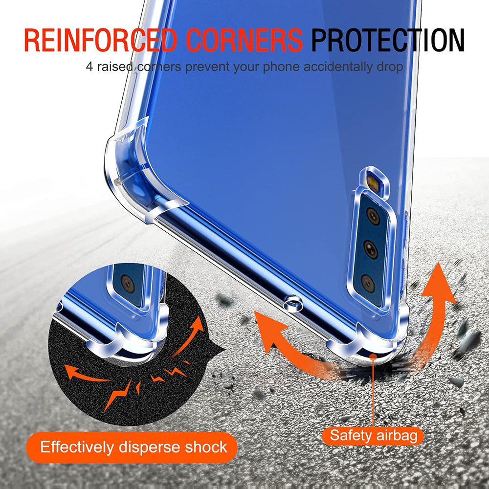 Techsuit - Shockproof Clear Silicone - Samsung Galaxy A7 2018 - Clear