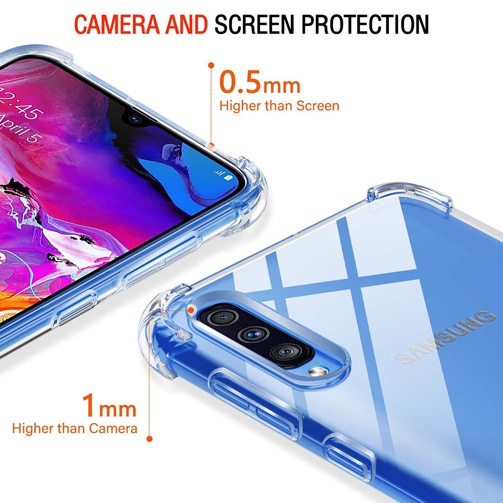Techsuit - Shockproof Clear Silicone - Samsung Galaxy A30s / A50 / A50s - Clear