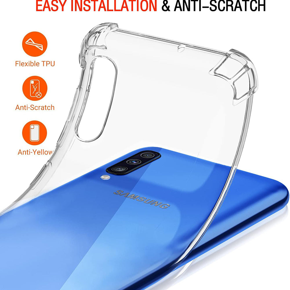 Techsuit - Shockproof Clear Silicone - Samsung Galaxy A30s / A50 / A50s - Clear