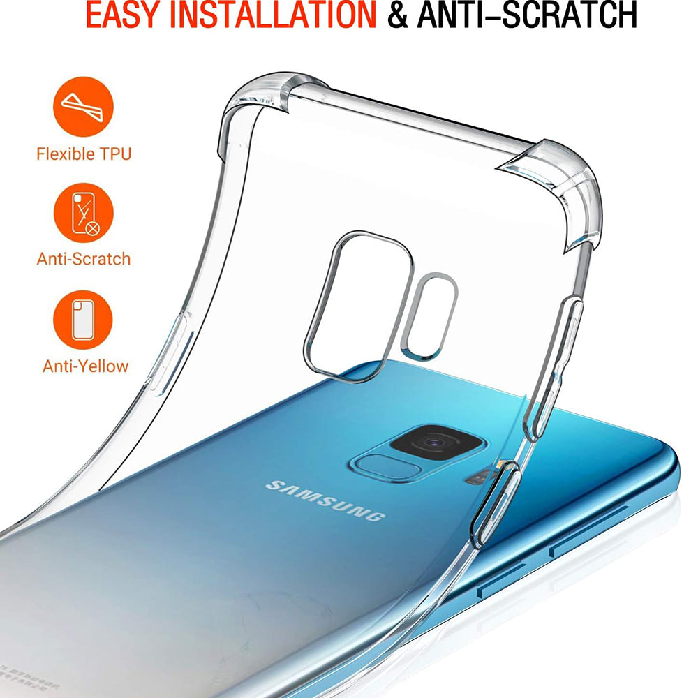 Techsuit - Shockproof Clear Silicone - Samsung Galaxy S9 - Clear