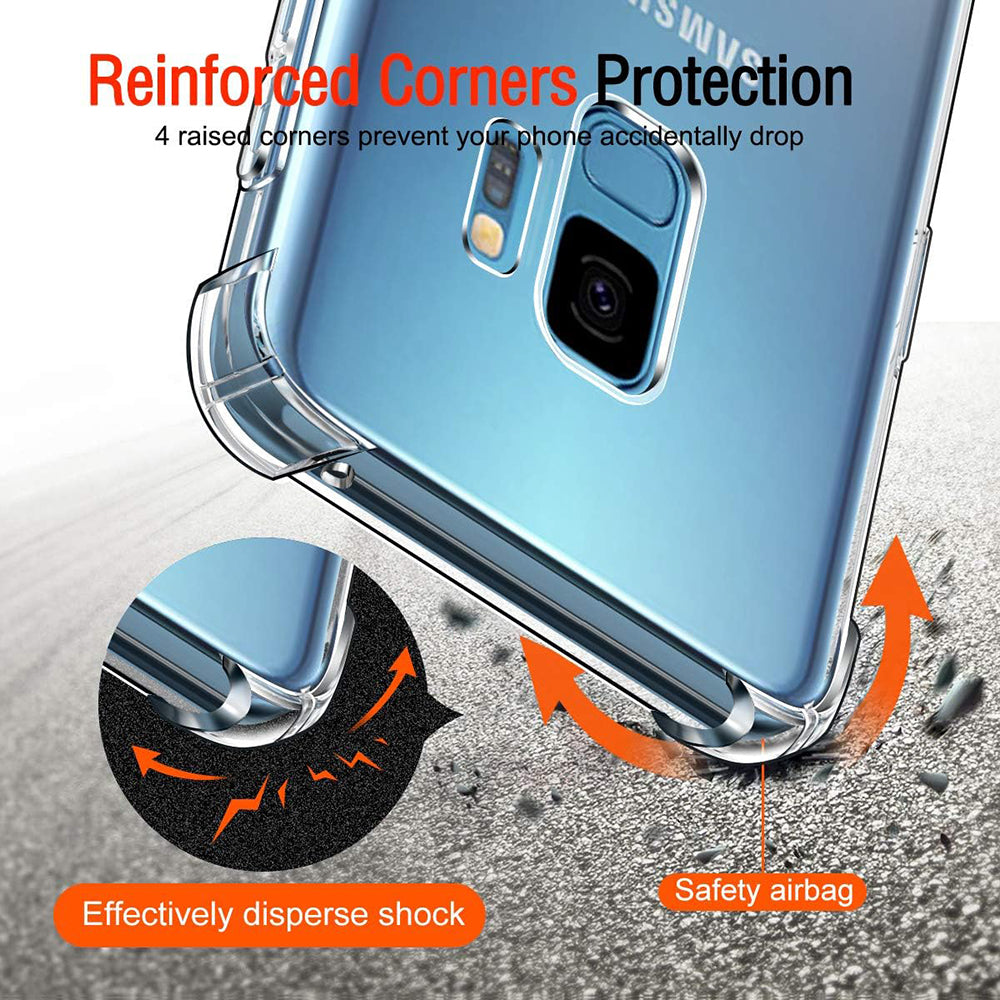 Techsuit - Shockproof Clear Silicone - Samsung Galaxy S9 - Clear