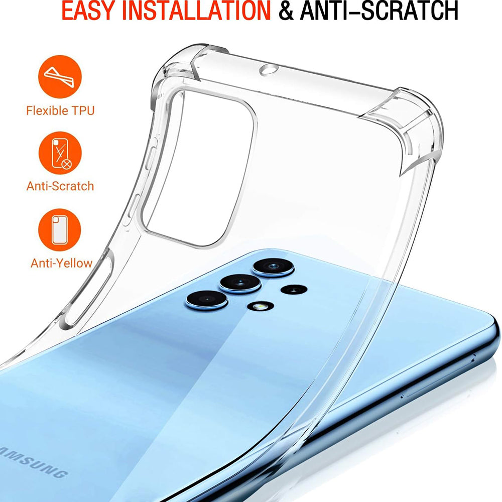 Techsuit - Shockproof Clear Silicone - Samsung Galaxy A32 4G - Clear