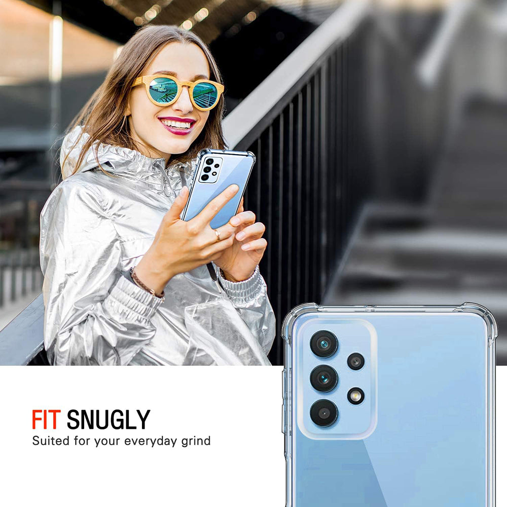 Techsuit - Shockproof Clear Silicone - Samsung Galaxy A32 4G - Clear