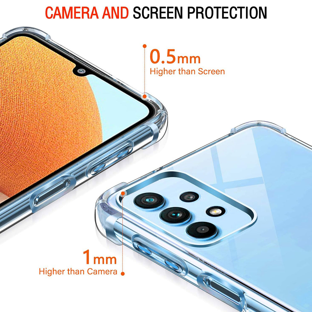 Techsuit - Shockproof Clear Silicone - Samsung Galaxy A32 4G - Clear