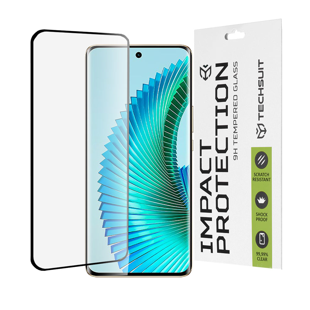 Techsuit - 111D Full Cover / Full Glue Glass / 3D Curved Screen - Honor Magic6 Lite / Xiaomi Redmi Note 15 5G / Poco M8 