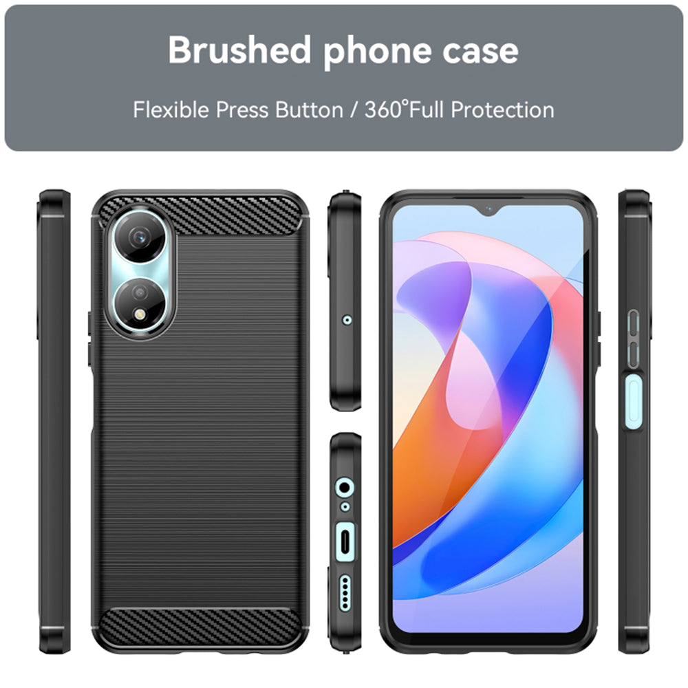 Techsuit - Carbon Silicone - Honor X7b / X7b 5G / 90 SMART - Black