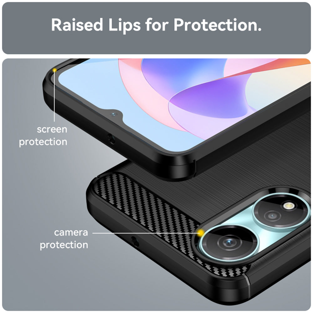 Techsuit - Carbon Silicone - Honor X7b / X7b 5G / 90 SMART - Black