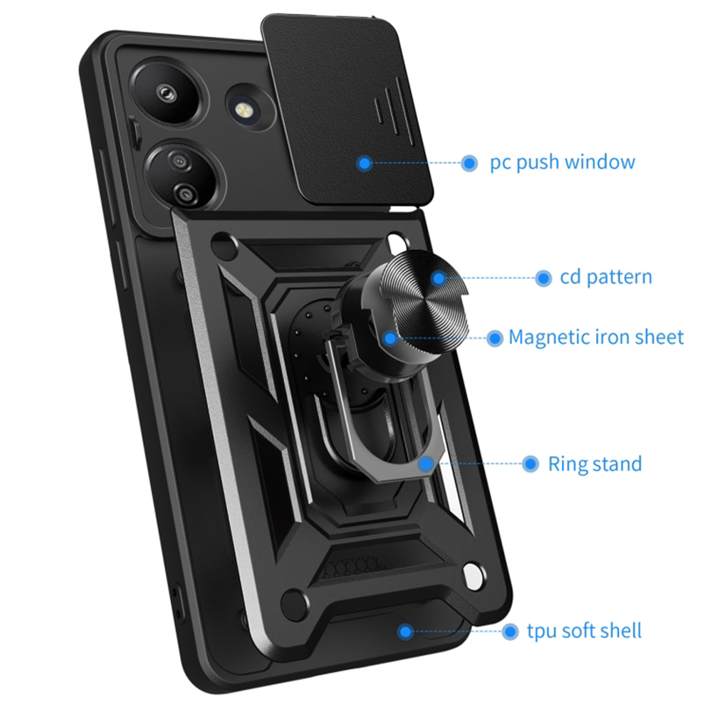 Techsuit - CamShield Series - Xiaomi Redmi 13C 4G / Poco C65 - Black