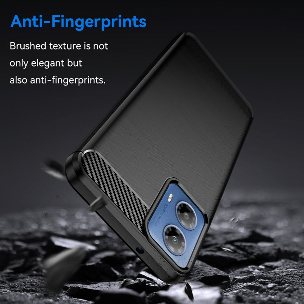 Techsuit - Carbon Silicone - Motorola Moto G04 / Moto G04s / Moto G24 / G24 Power / Moto E14 - Black