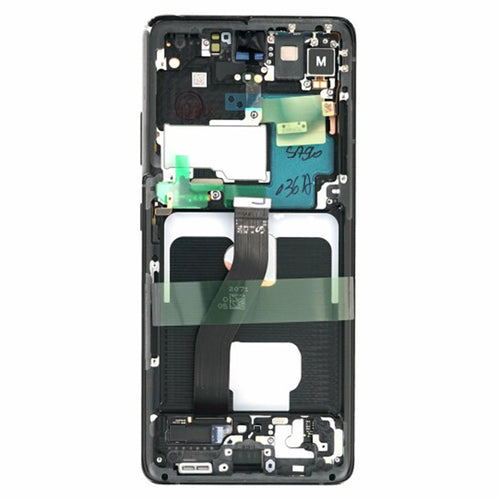 Samsung - Original Display + Frame (16308) - Samsung Galaxy S21 Ultra 5G (SM-G998B), No Camera, GH82-26035A - Phantom Bl