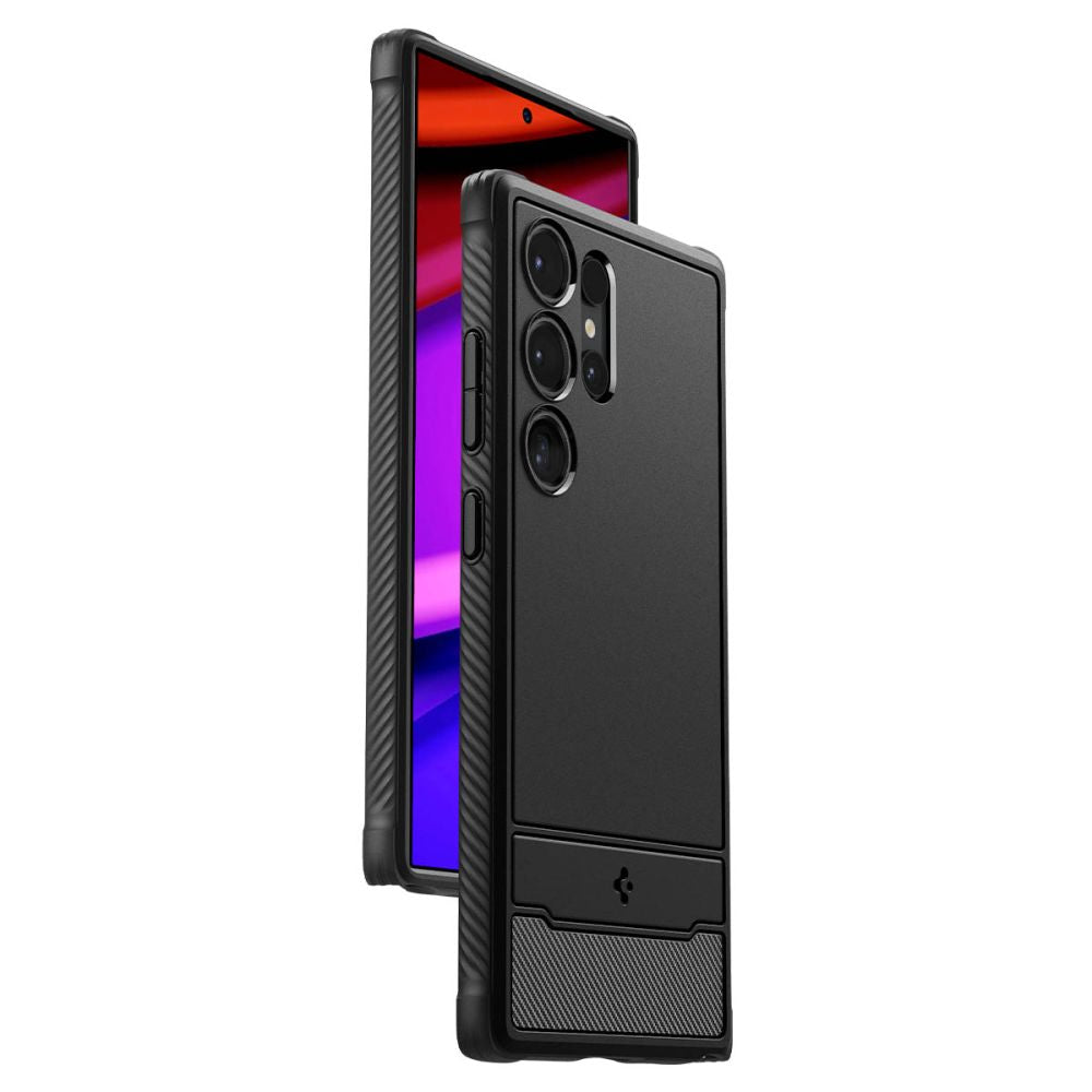 Spigen Husa de protectie Spigen Rugged Armor (ACS07286) compatibil cu Samsung Galaxy S24 Ultra, Negru – imagine 6
