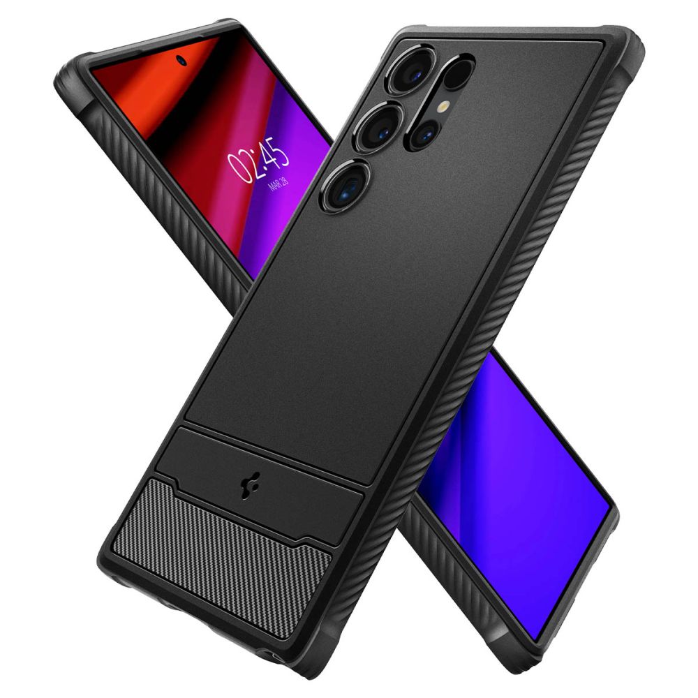 Spigen Husa de protectie Spigen Rugged Armor (ACS07286) compatibil cu Samsung Galaxy S24 Ultra, Negru – imagine 7