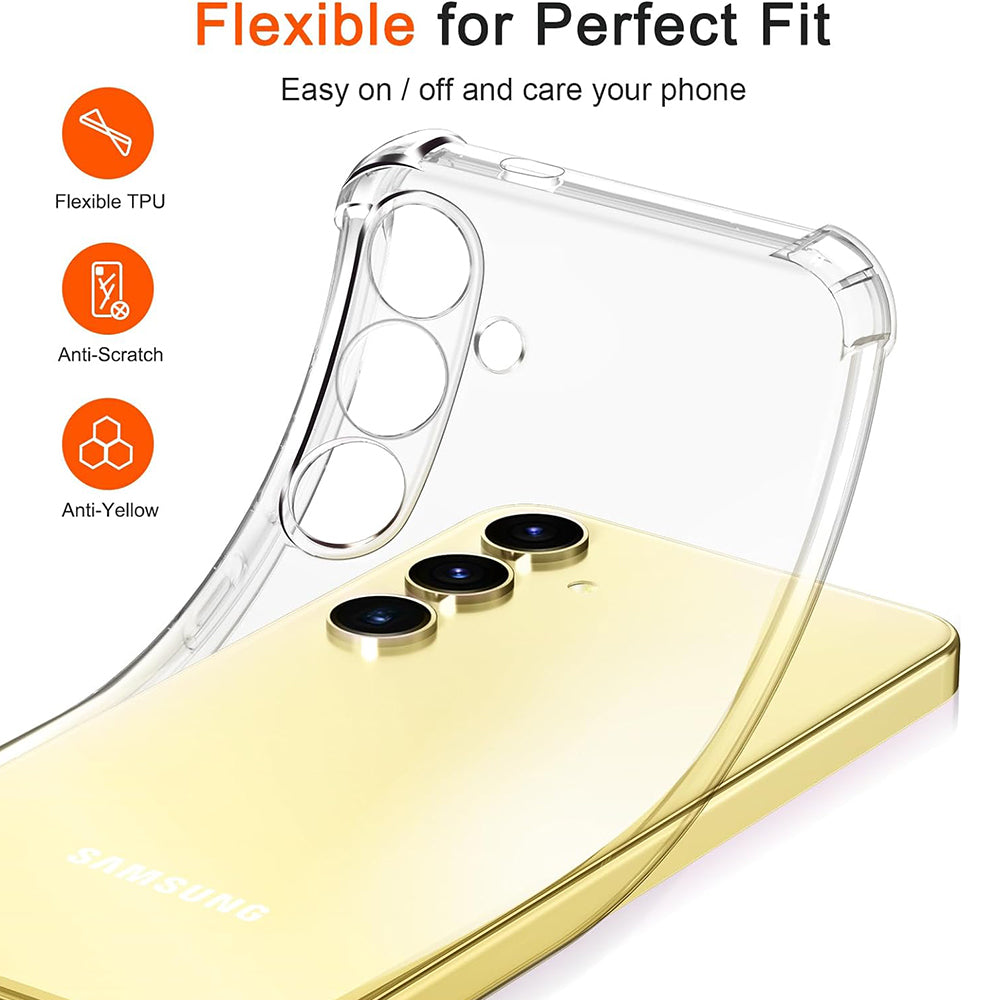 Techsuit - Shockproof Clear Silicone - Samsung Galaxy S24 - Clear