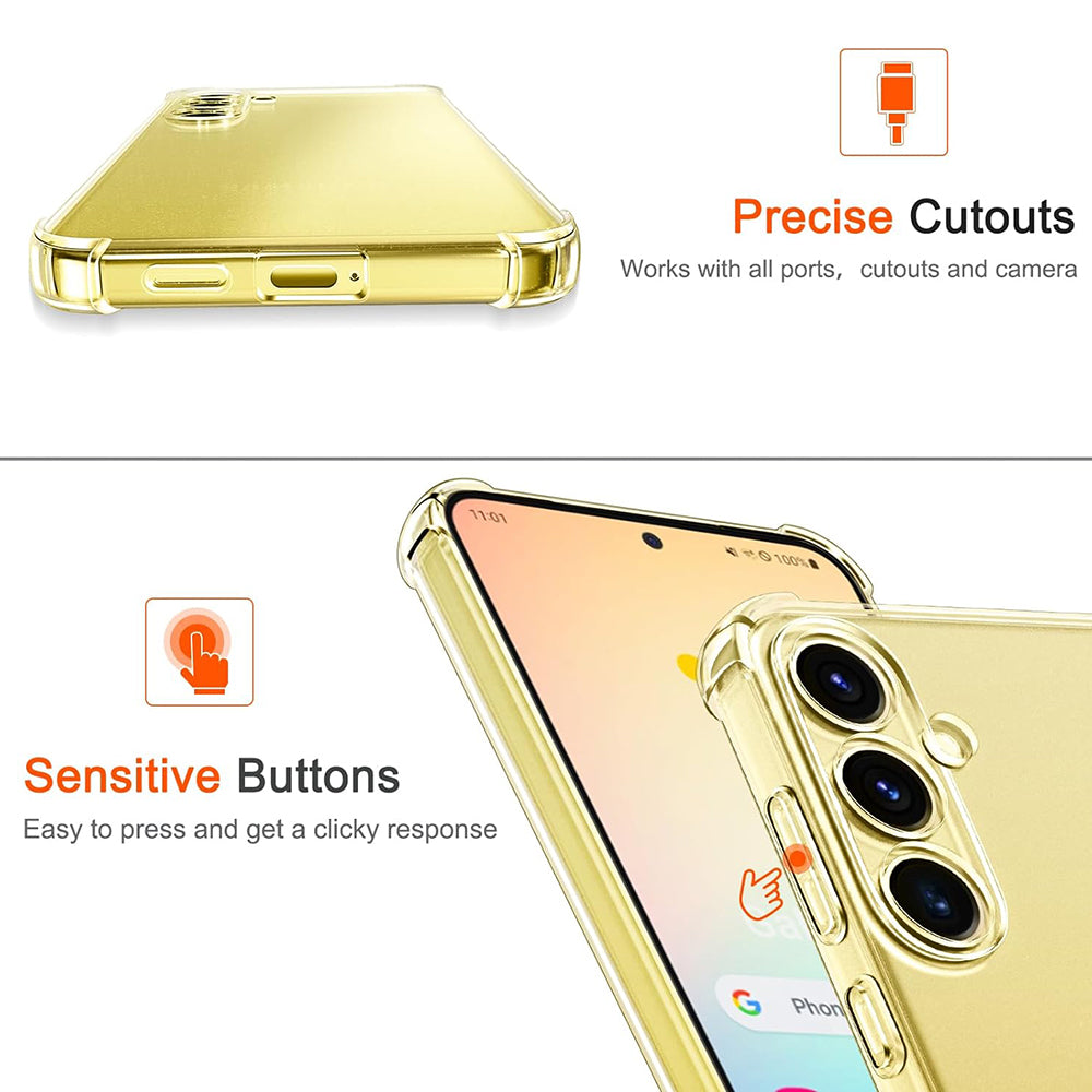 Techsuit - Shockproof Clear Silicone - Samsung Galaxy S24 - Clear