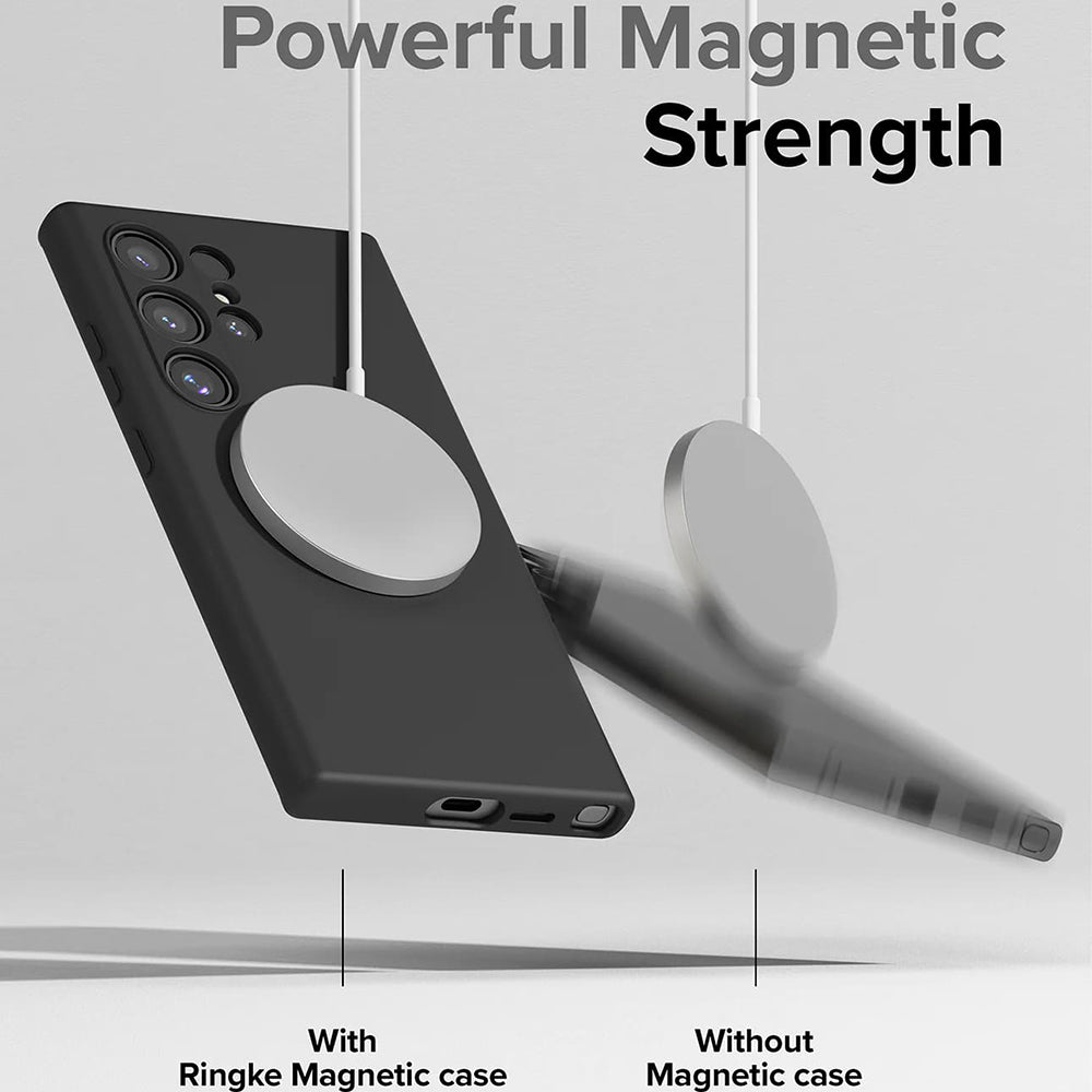 Ringke Husa de protectie Ringke Silicone Magnetic MagSafe compatibil cu Samsung Galaxy S24 Ultra, Negru – imagine 4