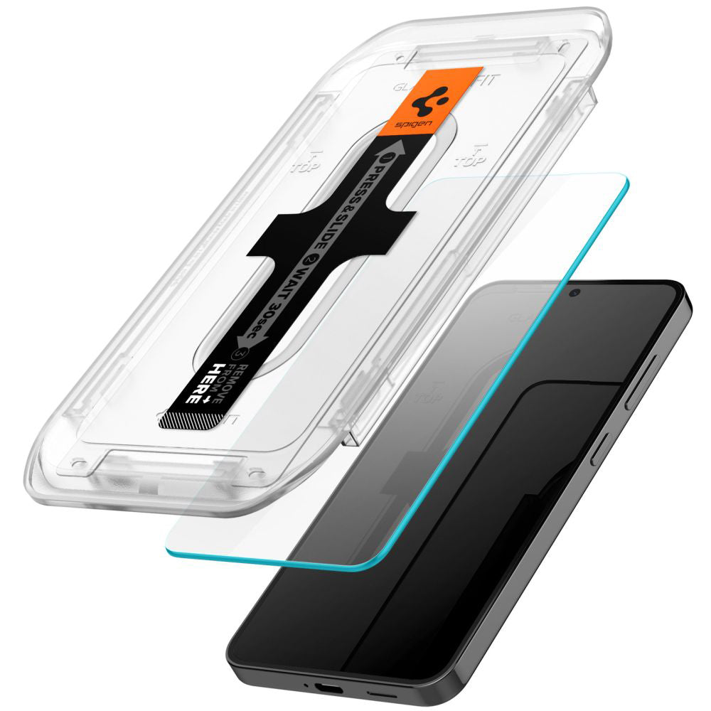 Spigen Folie de protectie Spigen (set de 2) Glas.tR EZ-FIT (AGL07432) compatibil cu Samsung Galaxy S24 Plus / S25 Plus, 