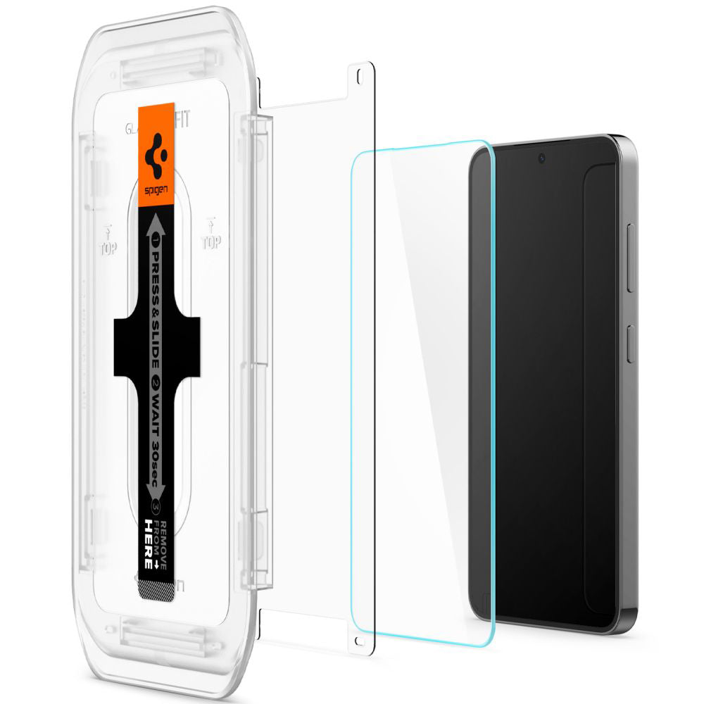 Spigen Folie de protectie Spigen (set de 2) Glas.tR EZ-FIT (AGL07432) compatibil cu Samsung Galaxy S24 Plus / S25 Plus, 