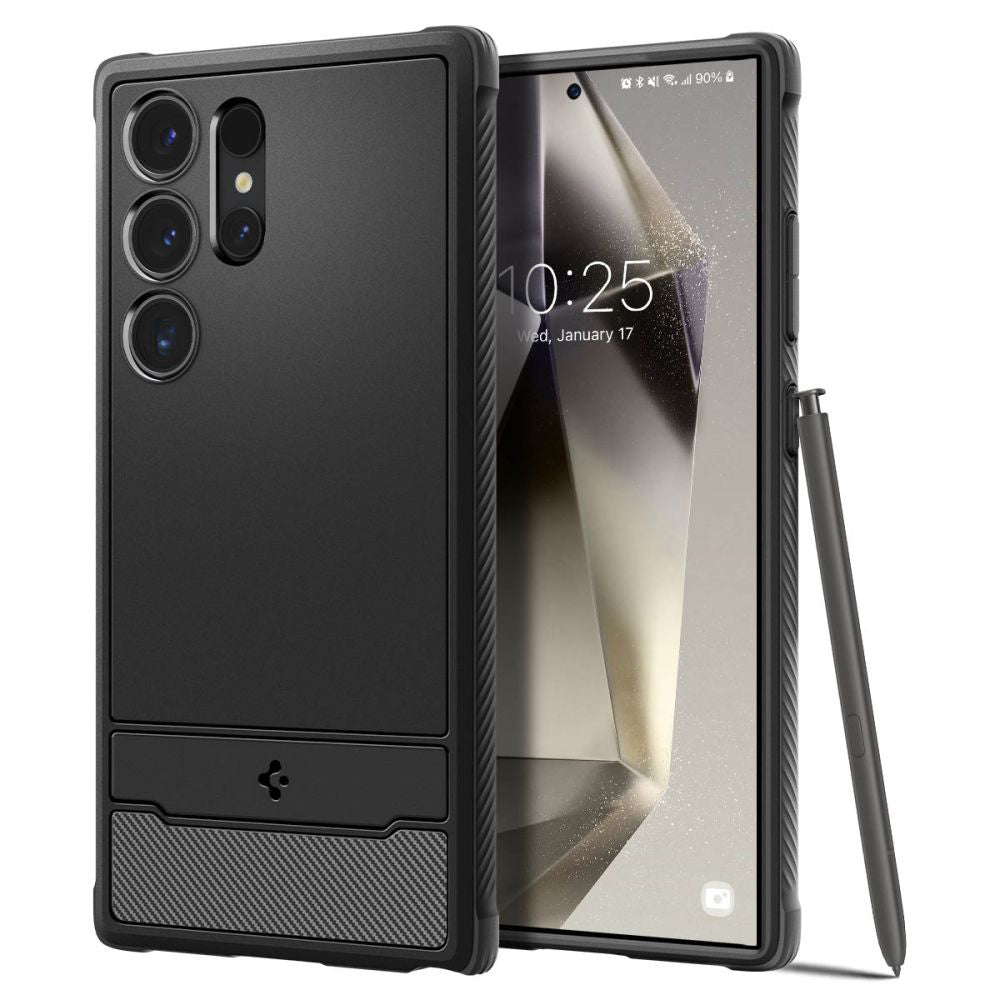 Spigen Husa de protectie Spigen Rugged Armor (ACS07286) compatibil cu Samsung Galaxy S24 Ultra, Negru