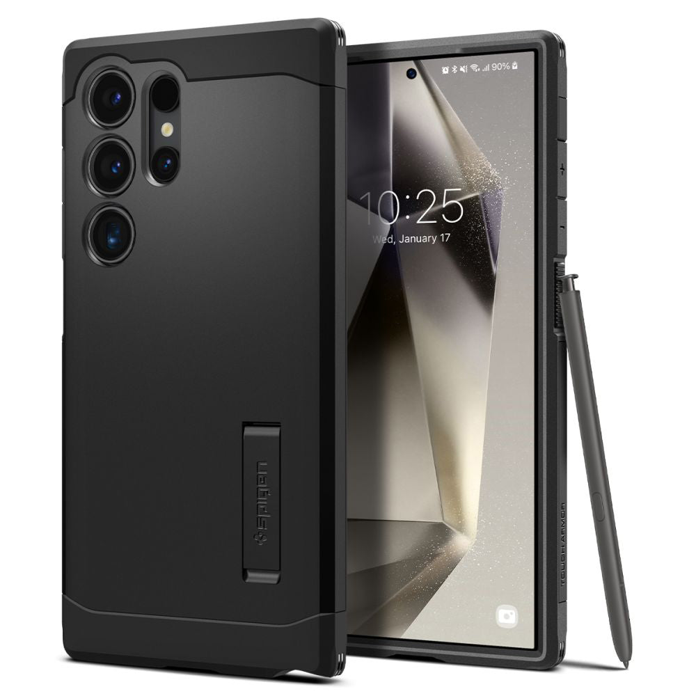 Spigen Husa de protectie Spigen Tough Armor (ACS07300) compatibil cu Samsung Galaxy S24 Ultra, Negru