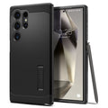 Spigen Husa de protectie Spigen Tough Armor (ACS07300) compatibil cu Samsung Galaxy S24 Ultra, Negru