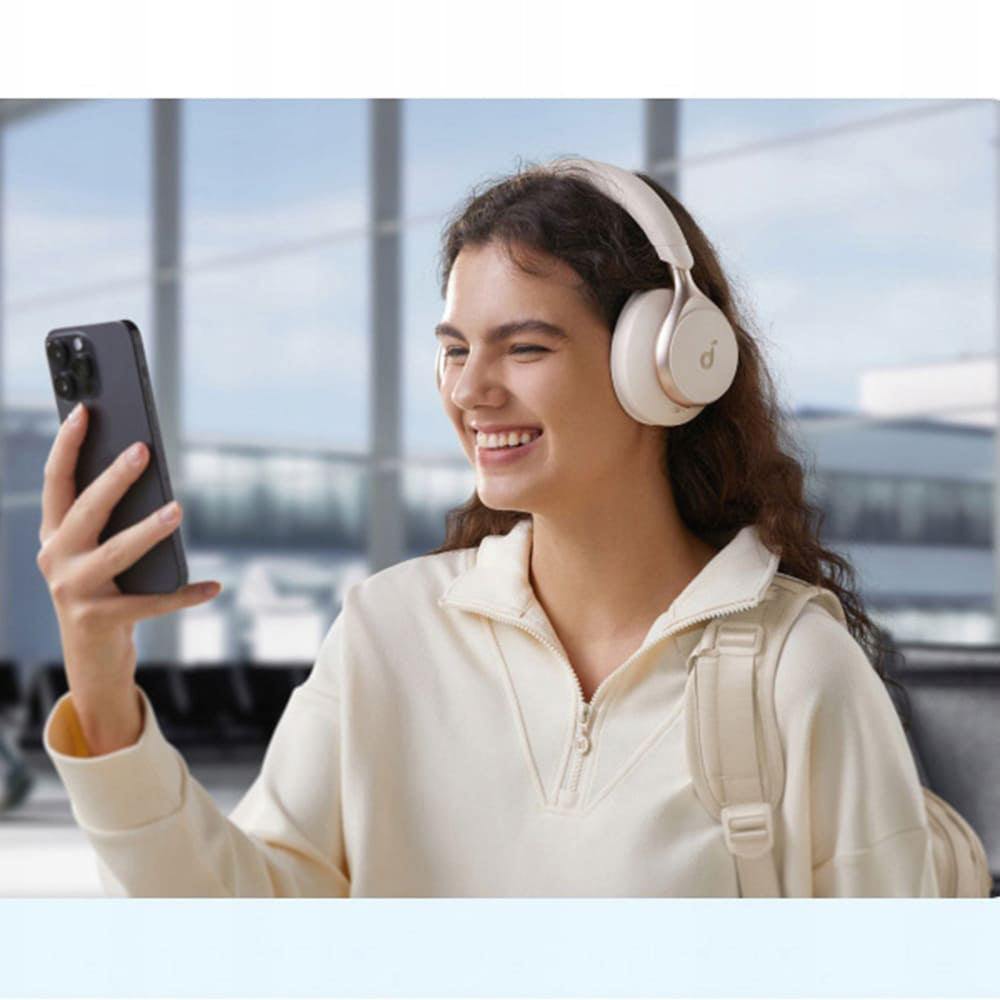 Anker - Wireless Headphones SoundCore Space One (A3035G21) - Bluetooth 5.3, Active Noise Cancelling, Hi-Res - White
