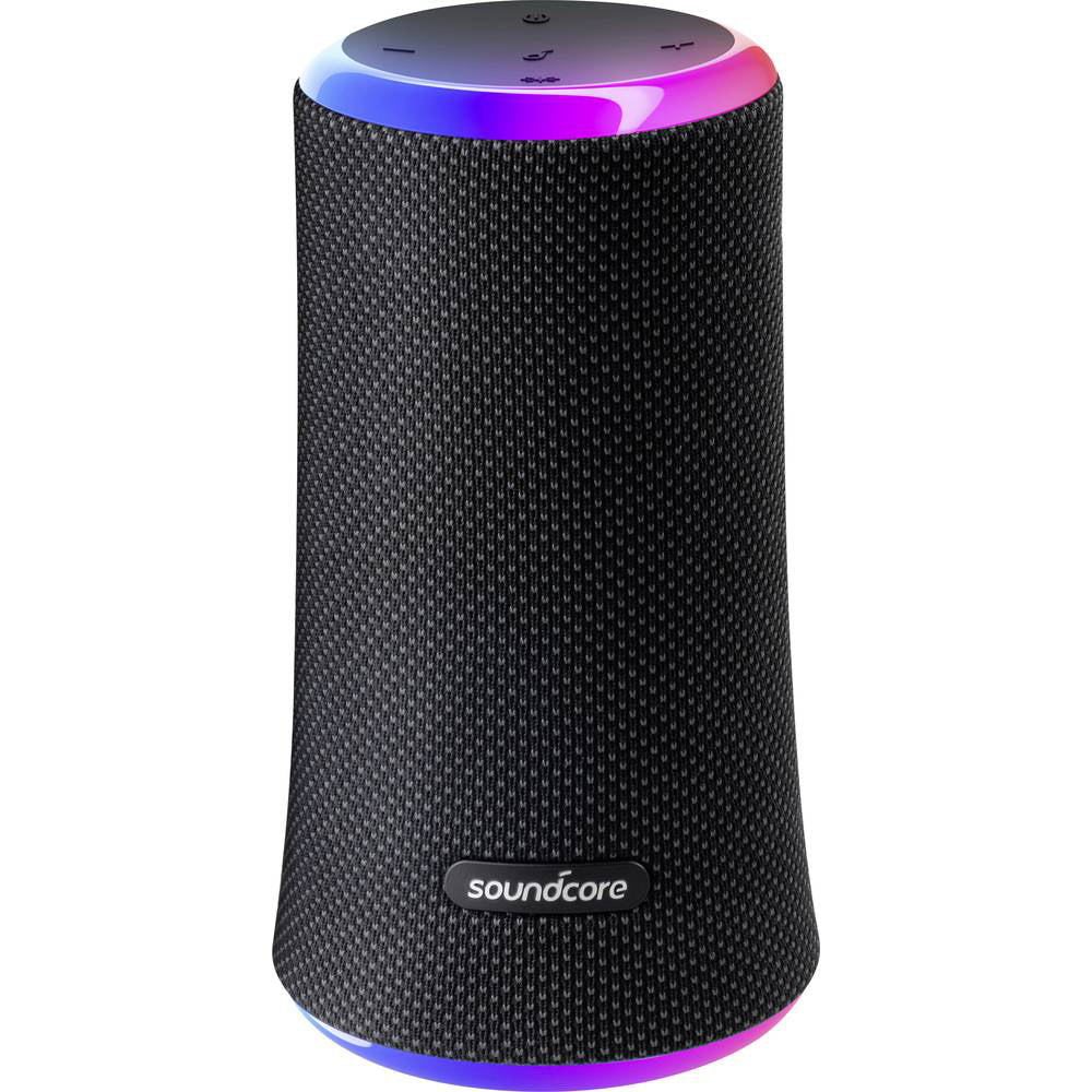 Anker - Wireless Speaker Flare II (A3165G11) - Bluetooth 50, RGB LED Lights, 20W - Black