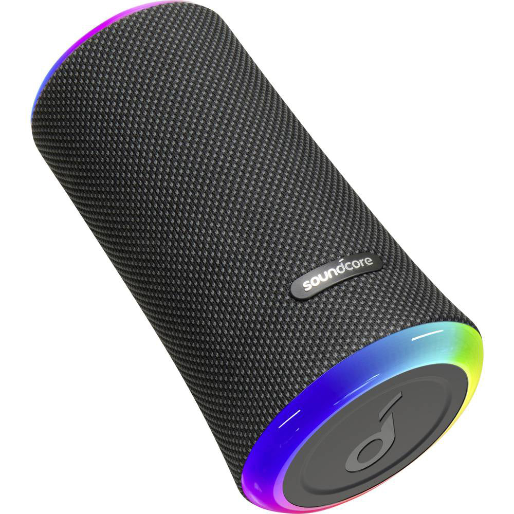 Anker - Wireless Speaker Flare II (A3165G11) - Bluetooth 50, RGB LED Lights, 20W - Black
